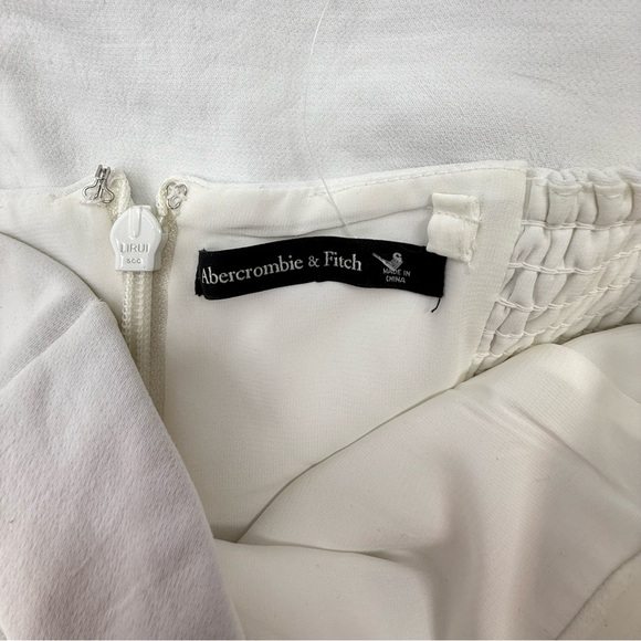 Abercrombie & Fitch Strapless Wide Leg Jumpsuit Linen Bridal Coastal S - Picture 7 of 7